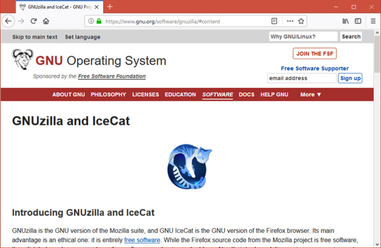 IceCat browser